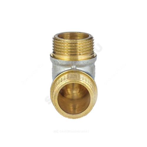 Угольник лат реборд Ду15 р/р никель ГОСТ 32585 Aquasfera 9005-01