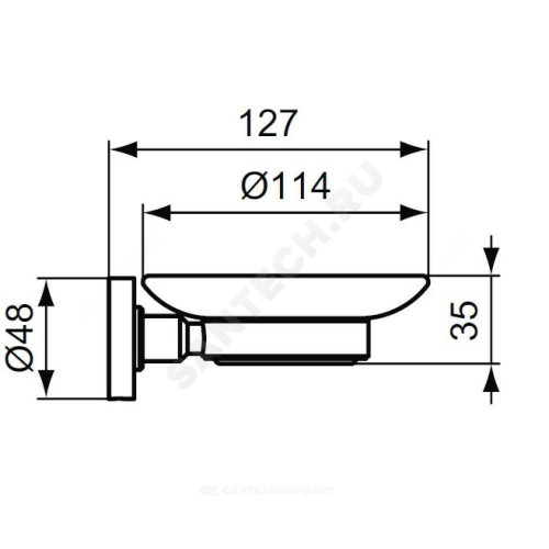 Мыльница IOM с держат прозр стекло хром Ideal Standard A9123AA