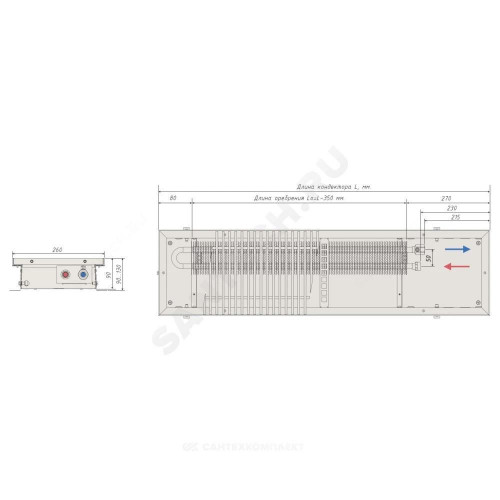 Конв в/пол б/реш прав Vitron ВК.090.260.2500.2ТГ