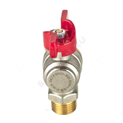 Кран шар лат 1010 Euro нк Ду15 Ру40 р/р полн угл баб Aquasfera 1010-01