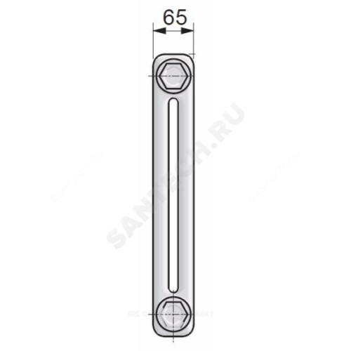 Радиатор трубч 2057 4 секц бок/п N12/34 SF F006 (Cherry) Arbonia