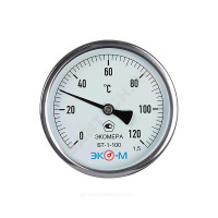Термометр биметалл БТ-1-100 120С Дк100 L=100 G1/2