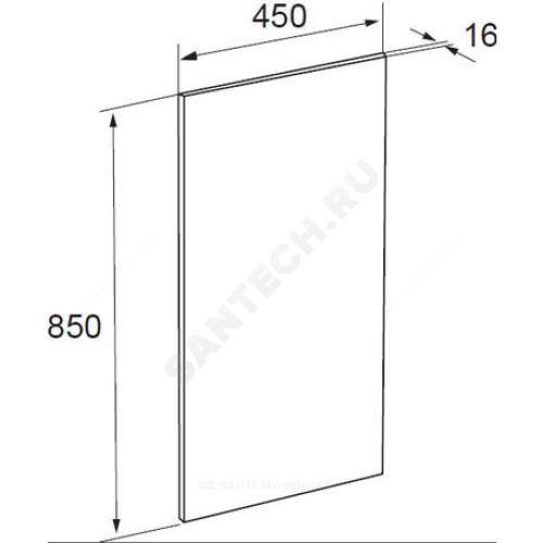 Зеркало THE GAP 45 подсветка Roca ZRU9000090