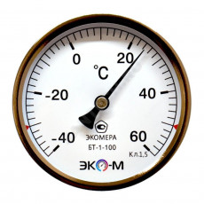 Термометр биметалл БТ-1 -40+60С Дк100 L=100 G1/2