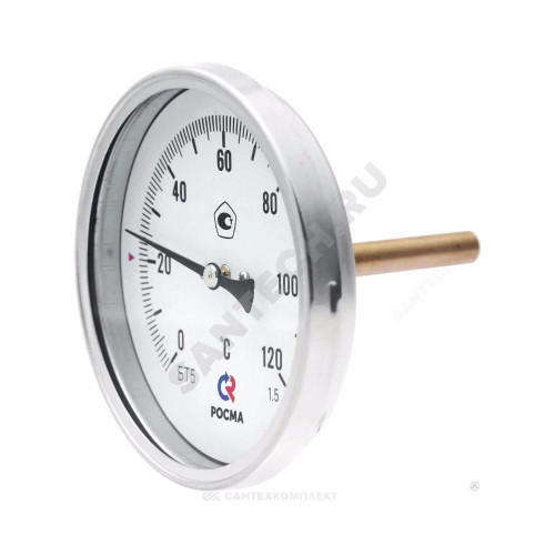 Термометр биметалл БТ-31.211 -40+60С Дк63 L=64 G1/2