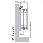 Радиатор панель VC 22 400х600 1105Вт ниж/п в/к RAL9016 Heaton Plus