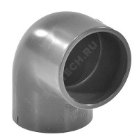 Отвод НПВХ нап сер Дн20х90гр Ру16 п/клей Aquaviva ELW02090