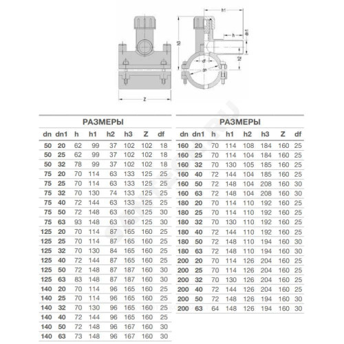 Седелка ПЭ100 эл/св Дн63х32 Ру16 SDR11 с/фрез EUROSTANDARD 2130166332