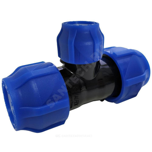 Тройник перех компресс ПЭ Дн32х25 Ру16 VALFEX 1210012322532