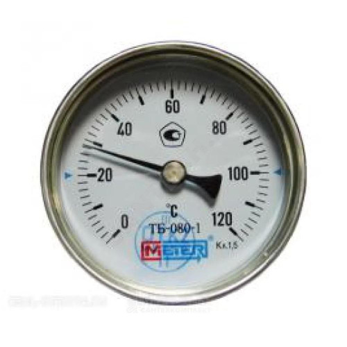 Термометр биметалл ТБ-080-1 120С Дк80 L=40 G1/2