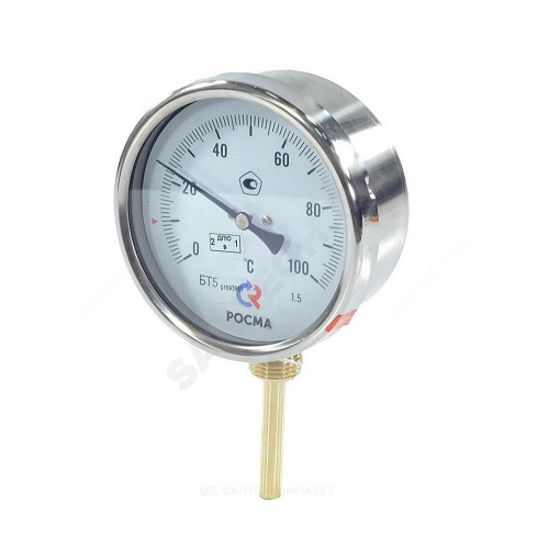 Термометр биметалл БТ-52.211 100С Дк100 L=64 G1/2