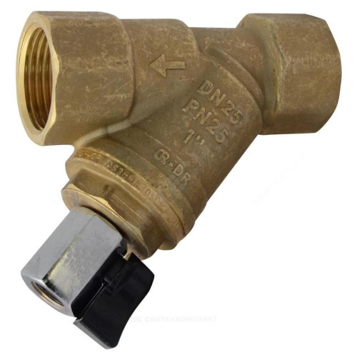 Фильтр Y-обр лат FVR-D Ду20 Ру25 м/м сл кран Danfoss 065B8242