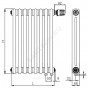 Радиатор трубч TUBOG VENTIL 36 секц т/кл ниж/п DV1 RAL9016 RIFAR TUB 2042-36