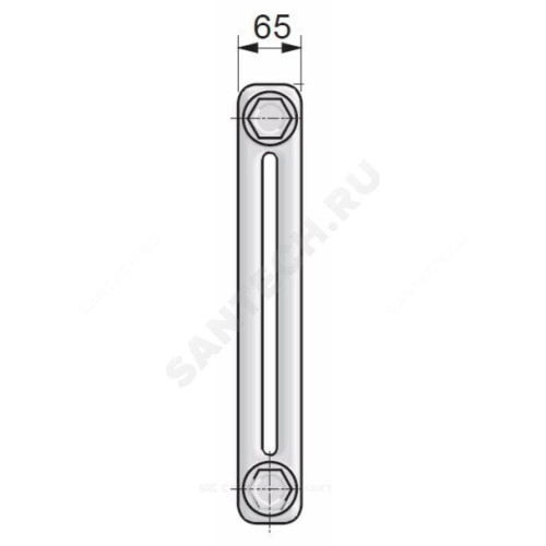 Радиатор трубч 2057 4 секц бок/п N12/34 SF F005 (Papaya) Arbonia