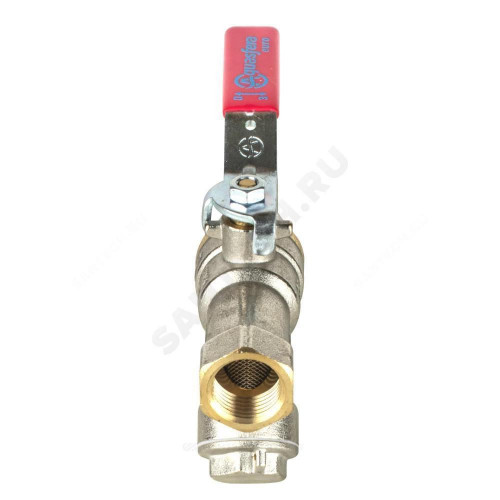 Кран шар лат 1014 Euro Ду15 Ру40 м/м полн рыч с фильт Aquasfera 1014-01