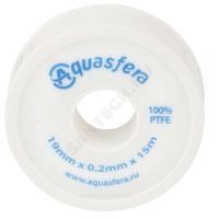 Лента ФУМ PTFE катушка 19ммх0,2ммх15м вода 6020 Aquasfera 6020-04 Лента ФУМ PTFE катушка 19ммх0,2ммх15м вода 6020 Aquasfera 6020-04