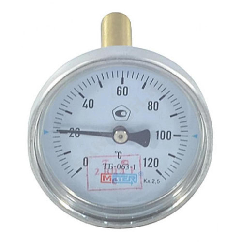 Термометр биметалл ТБ-063-1 120С Дк63 L=60 G1/2