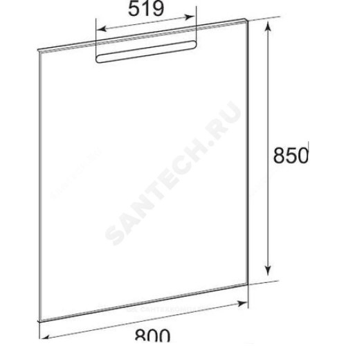 Зеркало The Gap 80 подсветка Roca ZRU9302689