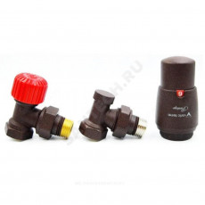 Комплект терм ниж/п Elegant Ду15 Ру10 угл жид/нап М30 чер мат пн 8-30C VarioTerm ELGS0224C/FK