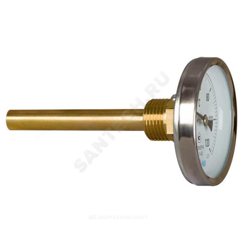 Термометр биметалл БТ-1-63 120С Дк63 L=100 G1/2