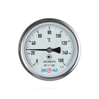 Термометр биметалл БТ-1-100 160С Дк100 L=40 G1/2
