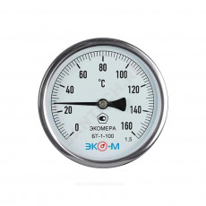 Термометр биметалл БТ-1-100 160С Дк100 L=40 G1/2