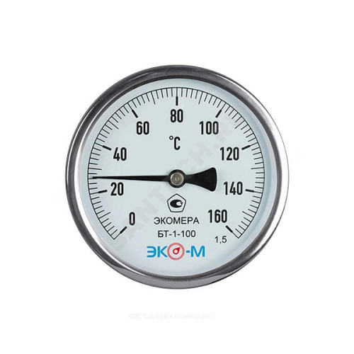 Термометр биметалл БТ-1-100 160С Дк100 L=60 G1/2