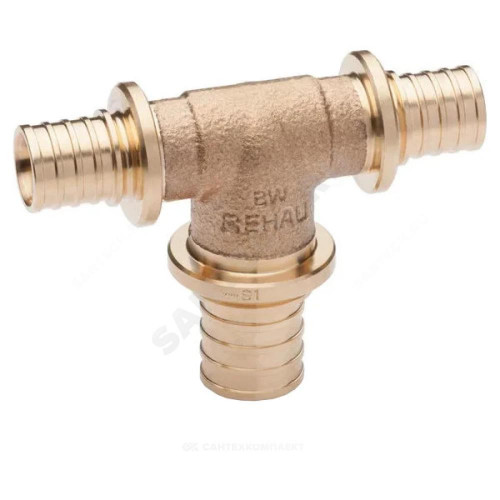 Тройник PE-X бр аксиал Дн16х20х16 перех PLATINUM RX Rehau 13777471001