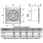 Вентилятор накладной D100 сетк тяг выкл бел ERA E 100 S-02