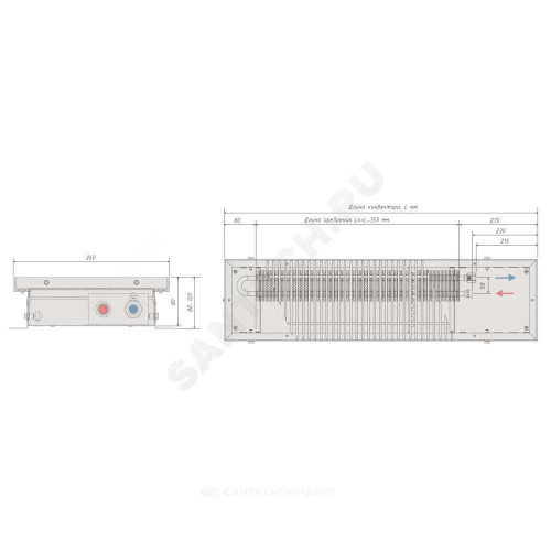 Конв в/пол рул/реш ААС L-обр прав Vitron ВК.80.260.1250.2ТГ.РР