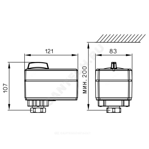 Электропривод AMV 10 230В Danfoss 082G3001