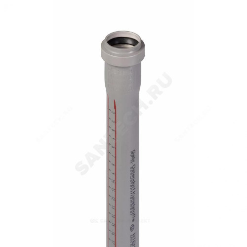 Труба PP-H сер б/н Дн110х2,7 L=0,25м в/к HTEM Ostendorf 115010