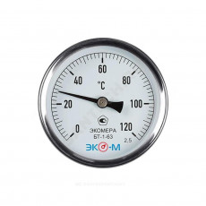 Термометр биметалл БТ-1-63 120С Дк63 L=100 G1/2