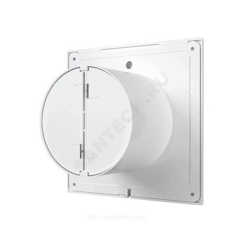 Вентилятор накладной пласт D100 обр клап бел DICITI SLIM 4C