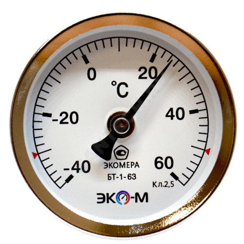 Термометр биметалл БТ-1 -40+60С Дк63 L=60 G1/2