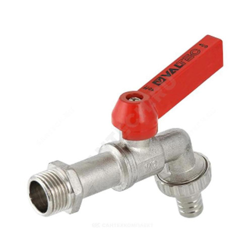 Кран шар водоразб лат VT.051 Ду20 Ру16 р/штуц рыч 121мм Valtec VT.051.N.05