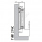 Радиатор панель VC 21 400х1600 2308Вт ниж/п в/к RAL9016 Heaton Plus