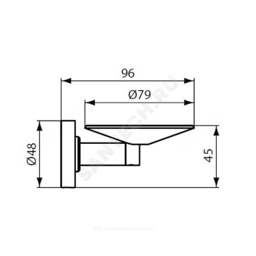 Мыльница IOM антивандальная с держат хром Ideal Standard A9129AA