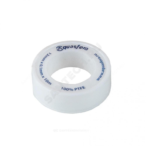 Лента ФУМ PTFE катушка 12ммх0,1ммх10м вода 6020 Aquasfera 6020-02
