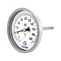 Термометр биметалл БТ-51.211 200С Дк100 L=100 G1/2