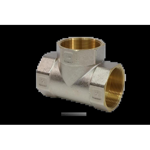 Тройник лат Ду40 м/м никель ГОСТ 32585 Aquasfera 9007-05