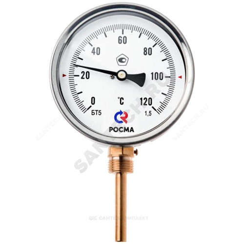 Термометр биметалл БТ-32.211 120С Дк63 L=46 G1/2
