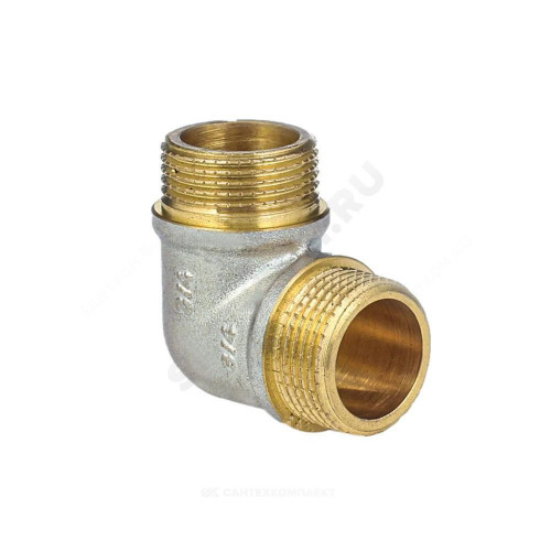 Угольник лат реборд Ду15 р/р никель ГОСТ 32585 Aquasfera 9005-01