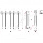 Радиатор алюм Alpha S500A2 500 8 секц 1696Вт Ogint