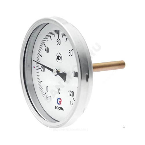 Термометр биметалл БТ-31.211 120С Дк63 L=100 G1/2