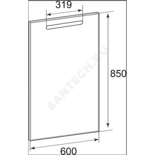 Зеркало The Gap 60 подсветка Roca ZRU9302688