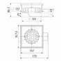 Трап нерег гор/вып сух/затв Дн50 нерж/реш 150х150 Татполимер 103.50-150HSDs