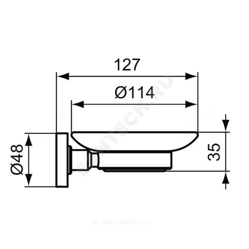 Мыльница IOM с держателем матовое стекло хром Ideal Standard A9122AA